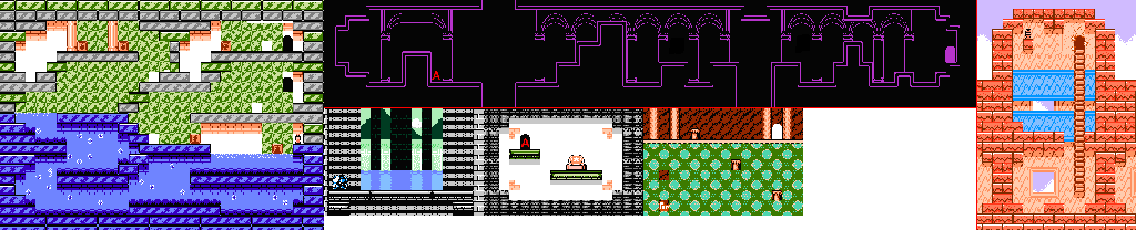 Thumbnail for a map of Level 4: Grape Garden Stage 6 for the NES game Kirby's Adventure.