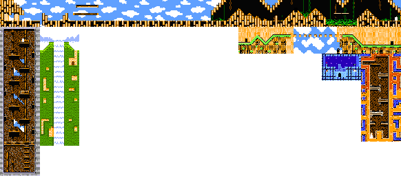 Thumbnail for a map of Level 5: Yogurt Yard Stage 3 for the NES game Kirby's Adventure.