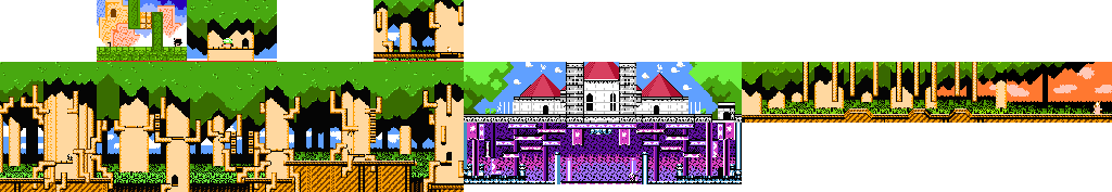 Thumbnail for a map of Level 5: Yogurt Yard Stage 5 for the NES game Kirby's Adventure.