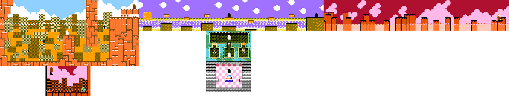 Thumbnail for a map of Level 6: Orange Ocean Stage 1 for the NES game Kirby's Adventure.