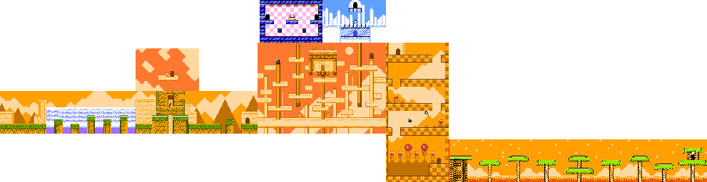 Thumbnail for a map of Level 6: Orange Ocean Stage 2 for the NES game Kirby's Adventure.