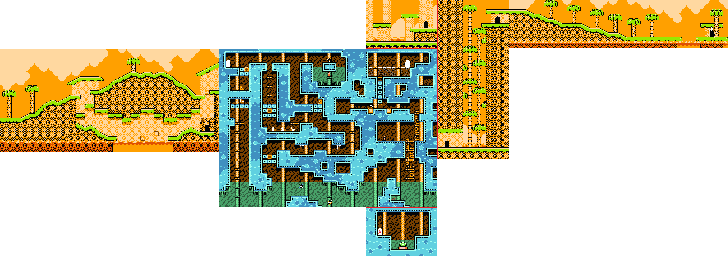 Thumbnail for a map of Level 6: Orange Ocean Stage 4 for the NES game Kirby's Adventure.