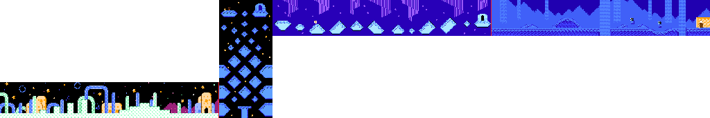 Thumbnail for a map of Level 7: Rainbow Resort Stage 3 for the NES game Kirby's Adventure.