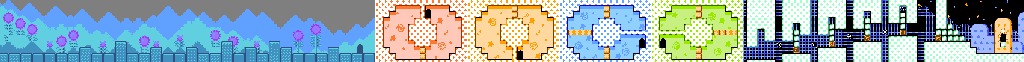 Thumbnail for a map of Level 7: Rainbow Resort Stage 4 for the NES game Kirby's Adventure.