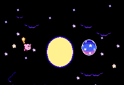 Thumbnail for a map of Level 8: Fountain Of Dreams Nightmare (Orb) for the NES game Kirby's Adventure.