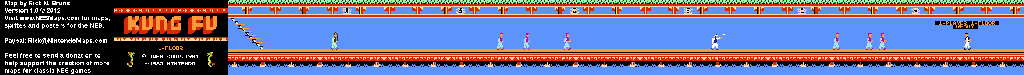 Thumbnail for a map of 1-Floor for the NES game Kung Fu.