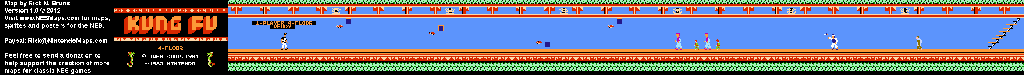 Thumbnail for a map of 4-Floor for the NES game Kung Fu.