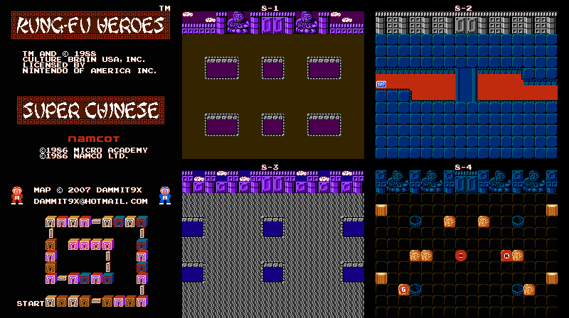 Thumbnail for a map of Castle 8 (Animated) for the NES game Kung-Fu Heroes.