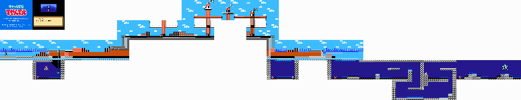Thumbnail for a map of Level 06 for the NES game Kyatto Ninden Teyandee.