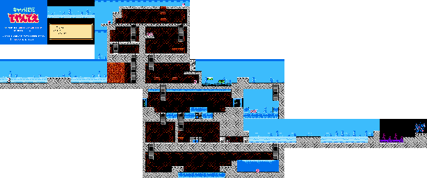 Thumbnail for a map of Level 08 for the NES game Kyatto Ninden Teyandee.