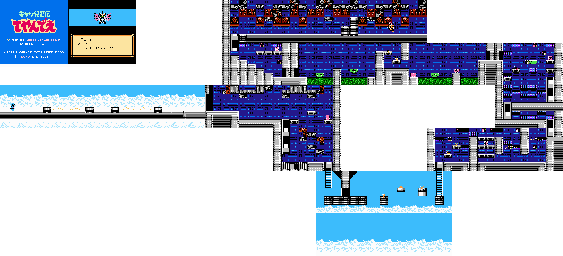 Thumbnail for a map of Level 09 for the NES game Kyatto Ninden Teyandee.