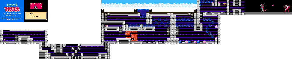 Thumbnail for a map of Level 10 for the NES game Kyatto Ninden Teyandee.