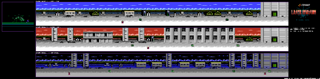 Thumbnail for a map of Mission 2 Level 2 for the NES game Laser Invasion.