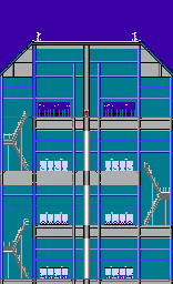 Thumbnail for a map of Level 14 for the NES game The Legend Of Kage.