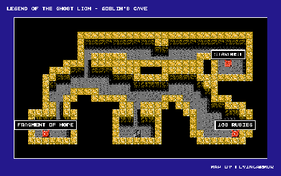 Thumbnail for a map of Goblin's Cave for the NES game Legend Of The Ghost Lion.