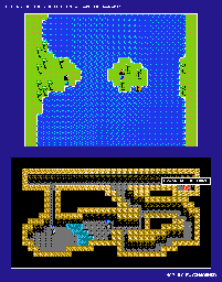 Thumbnail for a map of Lake Of Paradise for the NES game Legend Of The Ghost Lion.