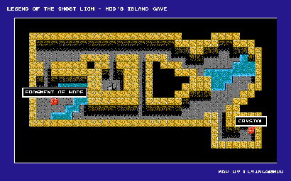 Thumbnail for a map of Mod's Island Cave for the NES game Legend Of The Ghost Lion.