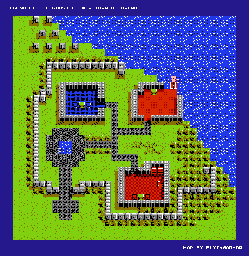 Thumbnail for a map of Town Of Bread for the NES game Legend Of The Ghost Lion.
