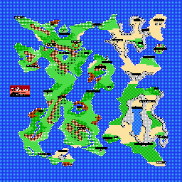 Thumbnail for a map of World Of Dreams for the NES game Legend Of The Ghost Lion.