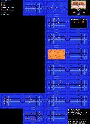 Thumbnail for a map of First Quest Level-2 (Moon) for the NES game The Legend Of Zelda.