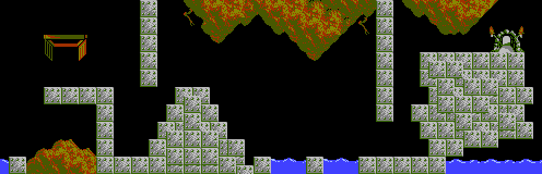 Thumbnail for a map of Mayhem Level 01 for the NES game Lemmings.
