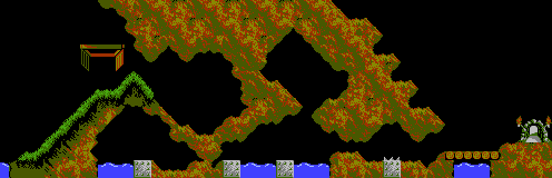 Thumbnail for a map of Mayhem Level 14 for the NES game Lemmings.
