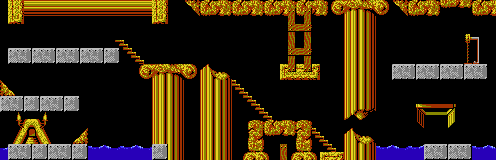 Thumbnail for a map of Mayhem Level 15 for the NES game Lemmings.