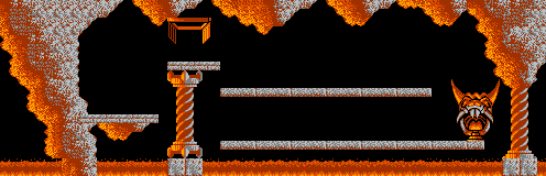 Thumbnail for a map of Mayhem Level 17 for the NES game Lemmings.