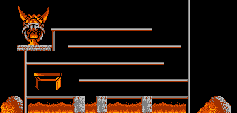 Thumbnail for a map of Mayhem Level 19 for the NES game Lemmings.