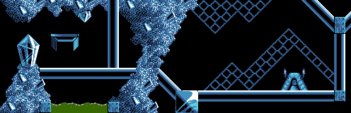 Thumbnail for a map of Mayhem Level 25 for the NES game Lemmings.