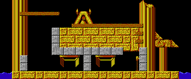Thumbnail for a map of Taxing Level 04 for the NES game Lemmings.