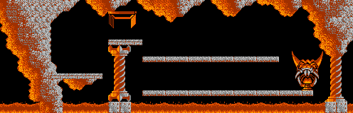 Thumbnail for a map of Taxing Level 17 for the NES game Lemmings.