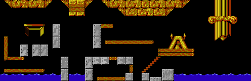 Thumbnail for a map of Tricky Level 10 for the NES game Lemmings.