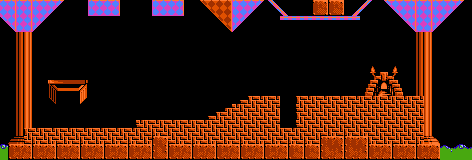 Thumbnail for a map of Tricky Level 15 for the NES game Lemmings.