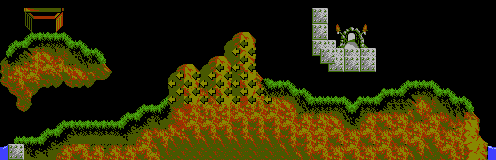 Thumbnail for a map of Tricky Level 21 for the NES game Lemmings.