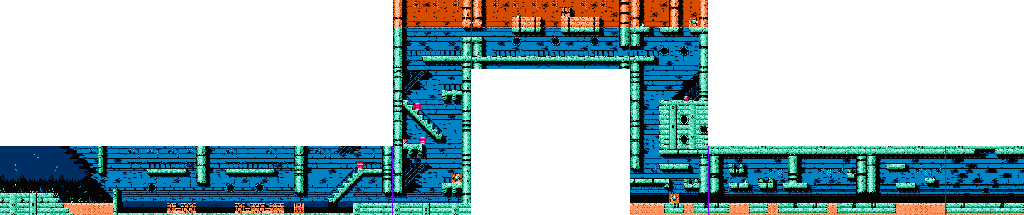 Thumbnail for a map of Stage 2: Sunken Ship for the NES game The Little Mermaid.