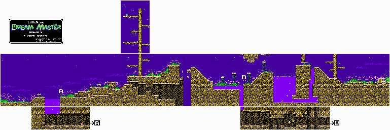 Thumbnail for a map of Dream 2: Flower Garden for the NES game Little Nemo: The Dream Master.
