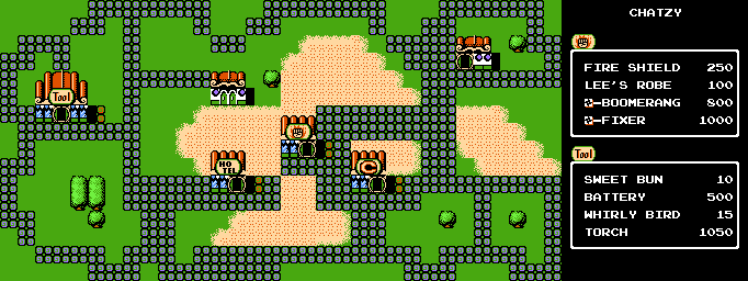 Thumbnail for a map of Chatzy for the NES game Little Ninja Brothers.