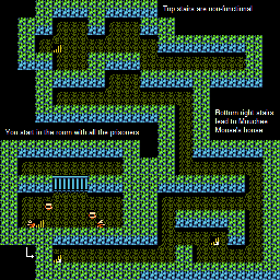 Thumbnail for a map of Deli-Chous Prison for the NES game Little Ninja Brothers.