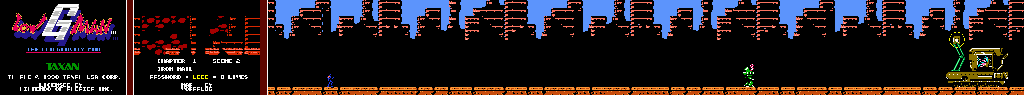 Thumbnail for a map of Chapter 1 Scene 1: Iron Nail for the NES game Low G Man: The Low Gravity Man.