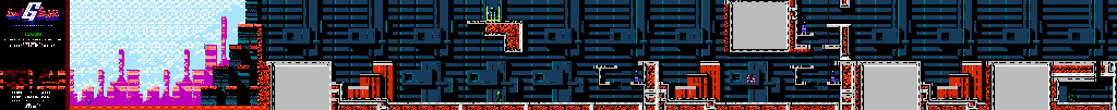 Thumbnail for a map of Chapter 1 Scene 2: Manufacturing Zone for the NES game Low G Man: The Low Gravity Man.