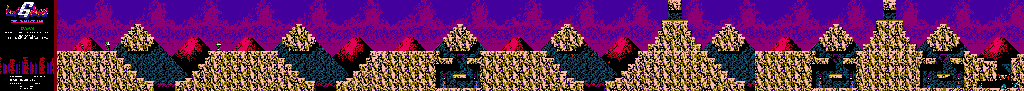 Thumbnail for a map of Chapter 3 Scene 2: Magma Mountains for the NES game Low G Man: The Low Gravity Man.