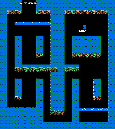 Thumbnail for a map of Chapter 1: Water World Mooroon Mooroon Maze for the NES game The Magic Of Scheherazade.