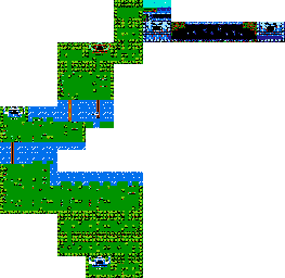 Thumbnail for a map of Chapter 1: Water World Mooroon World for the NES game The Magic Of Scheherazade.