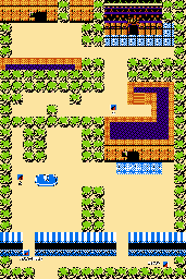 Thumbnail for a map of Chapter 2: Desert World Alalart Town Of Sudari for the NES game The Magic Of Scheherazade.