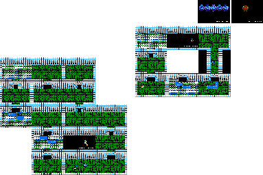 Thumbnail for a map of Chapter 3: Forest World Samalkand Frozen Palace for the NES game The Magic Of Scheherazade.