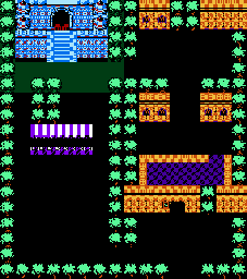 Thumbnail for a map of Chapter 4: Flower World Celestern Town Of Farvil (Past) for the NES game The Magic Of Scheherazade.