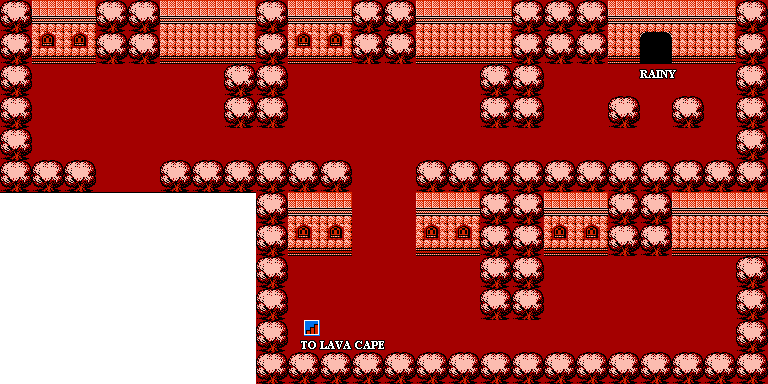 Thumbnail for a map of Chapter 4: Flower World Celestern Town Of Lava (Past) for the NES game The Magic Of Scheherazade.