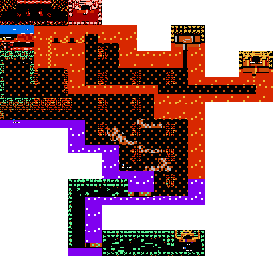Thumbnail for a map of Chapter 4: Flower World Celestern World (Past) for the NES game The Magic Of Scheherazade.