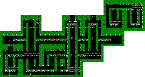 Thumbnail for a map of Chapter 5: Evil Magician Sabaron Fire Maze for the NES game The Magic Of Scheherazade.